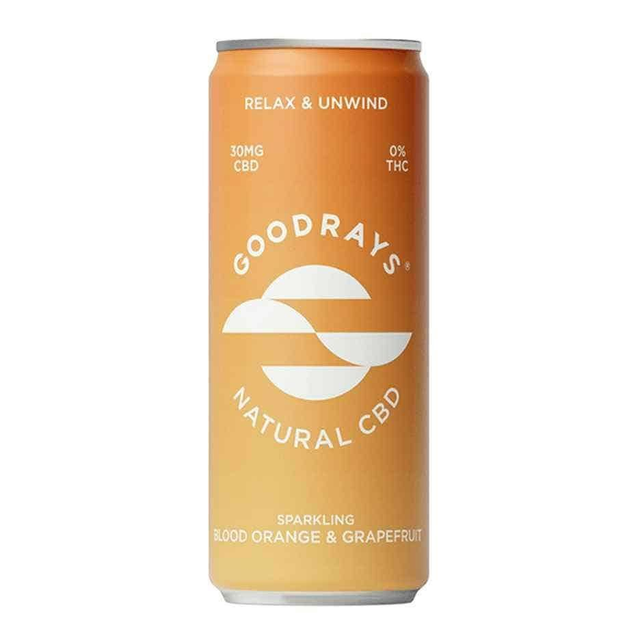 Goodrays CBD Blood Orange &amp; Grapefruit Sparkling Drink 250ml 4 Pack