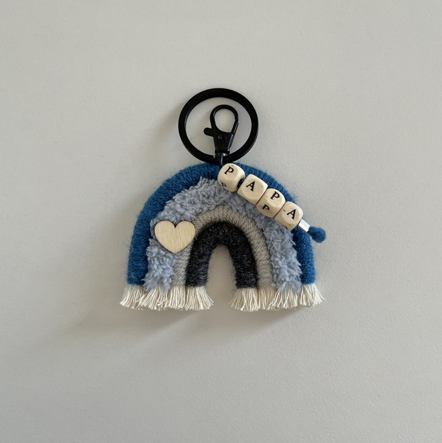 Porte clés arc en ciel « papa »