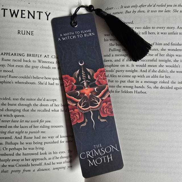 Crimson Moth - Rebel Witch - Bookmark - Kristen Ciccerelli