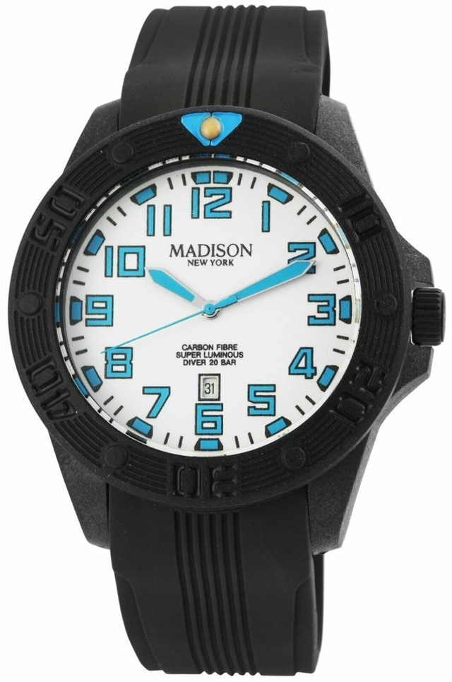 Madision Herrenuhr Diver Carbon 20 ATM NEU&OVP