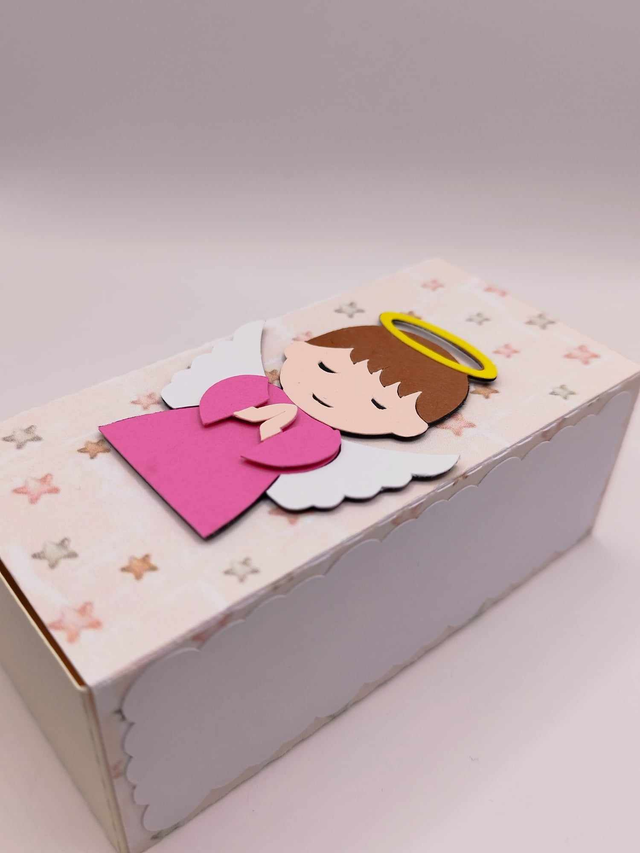 Boîte à dragée ange rose