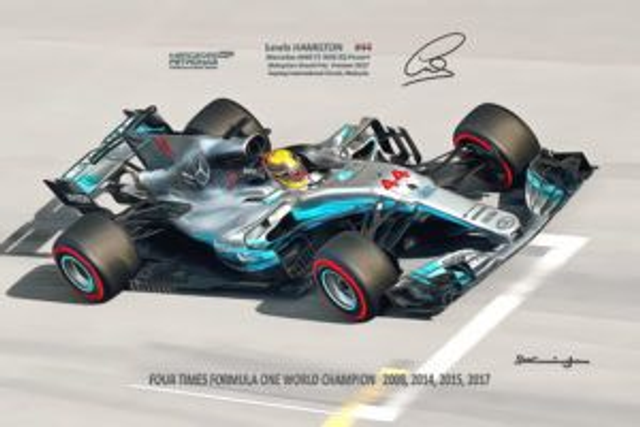 C171101 Mercedes AMG F1 W08 EQ  Power+  Lewis Hamilton Malaysian GP Championship Winner 2017