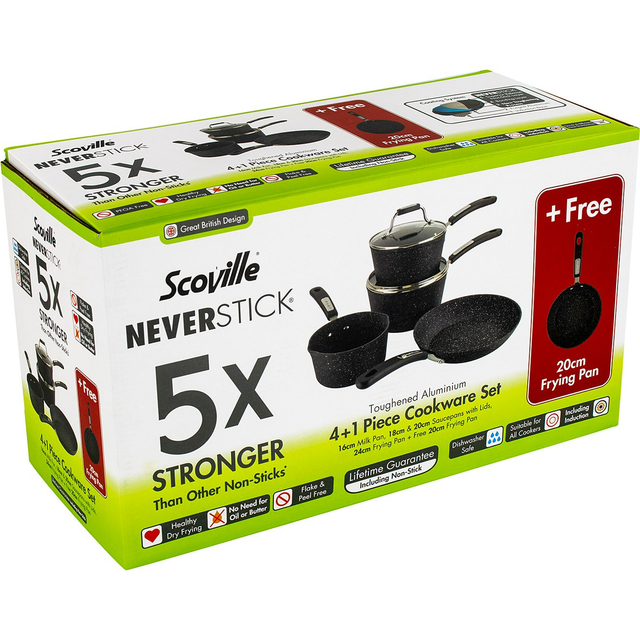 Scoville Neverstick 5 Piece Cookware &amp; Pan Set