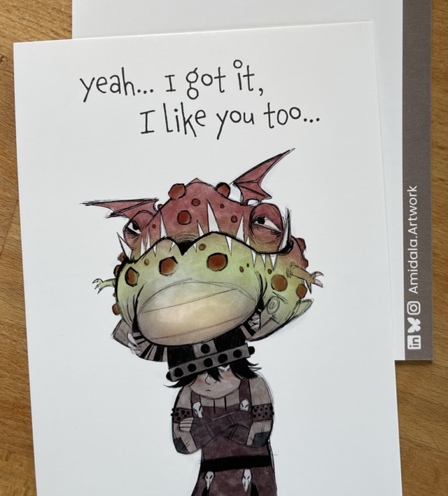 Postkarte - Yeah... I got it, I like you too.