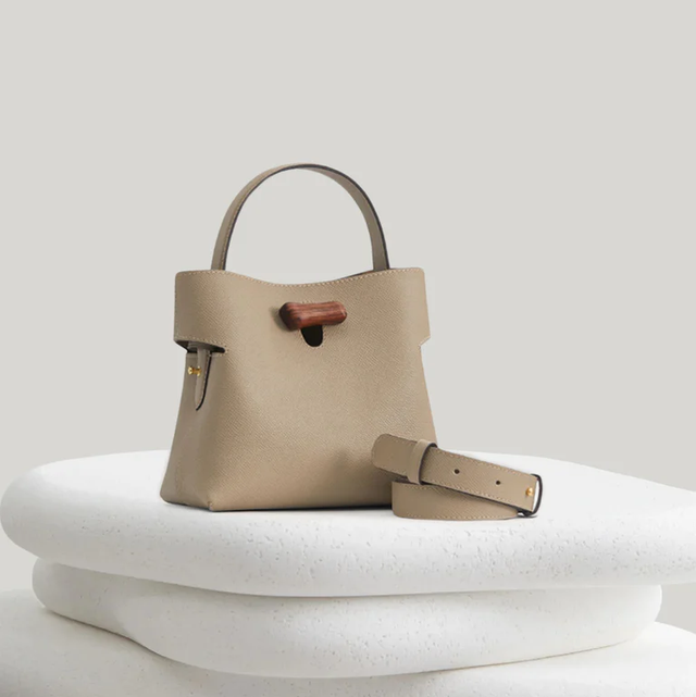 Sac en cuir Gaia Mini taupe 