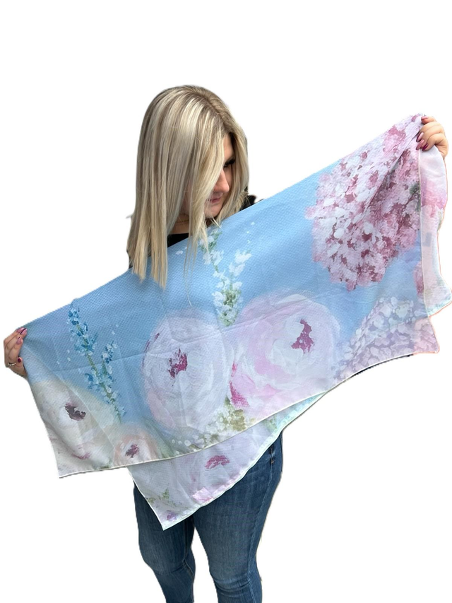Foulard Douceur de fleur 100 cm