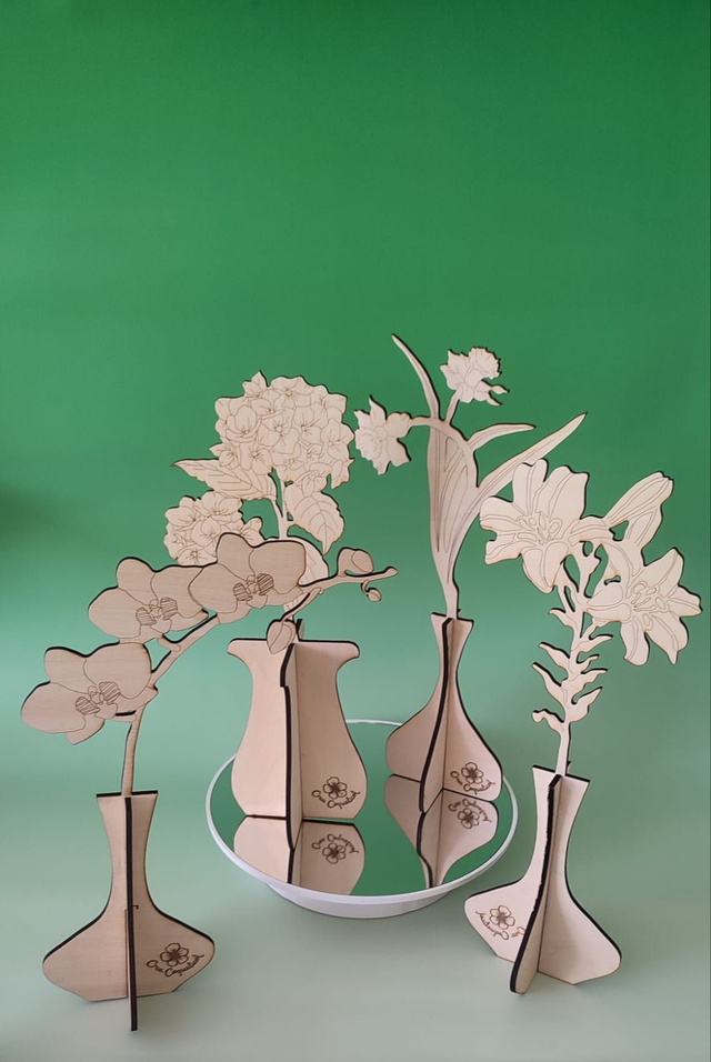 Collection de plantes artisanales à emboiter