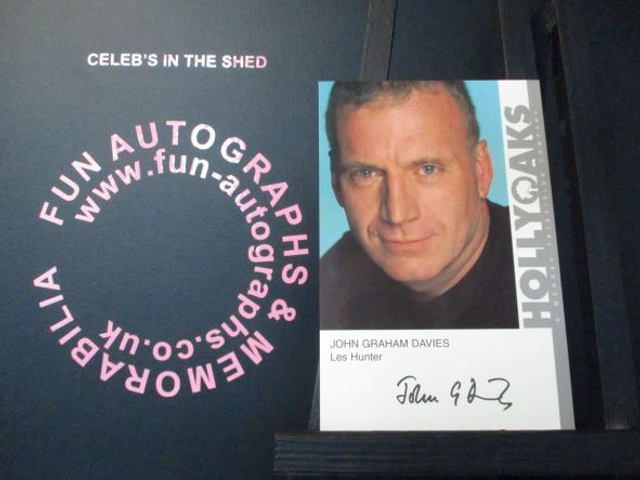John Graham Davies (Les Hunter) Original Pre-Print Hollyoaks 6x4 Cast Card