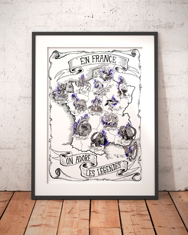 Carte de France des créatures légendaires