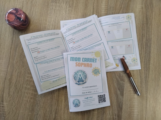 📓 CARNET SOPHRO ACCOMPAGNEMENT THERAPEUTIQUE en Fichier PDF – Version professionnelle