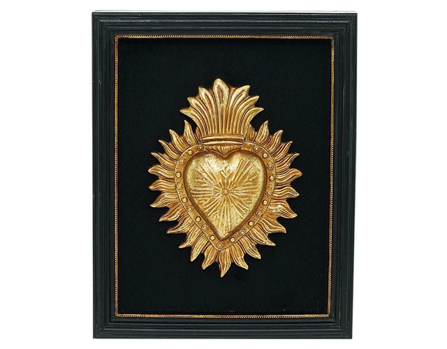 Ex voto encadré Or 14,8cm x 18,8cm