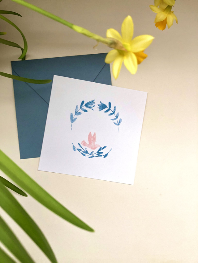 Carte postale, la colombe