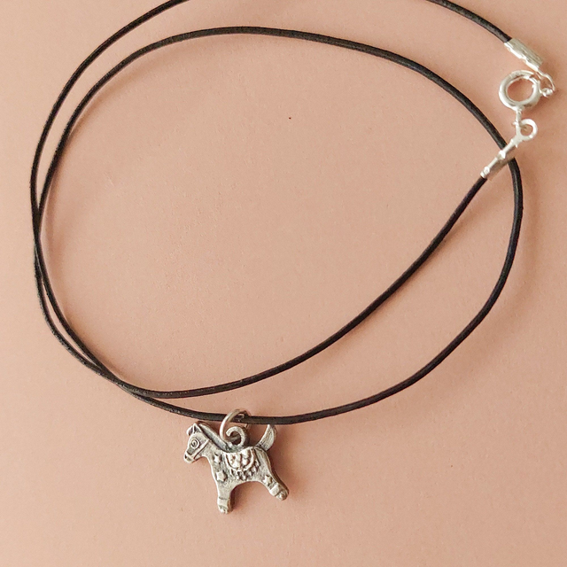 Handmade Horse Necklace - Sterling Silver Horse Charm