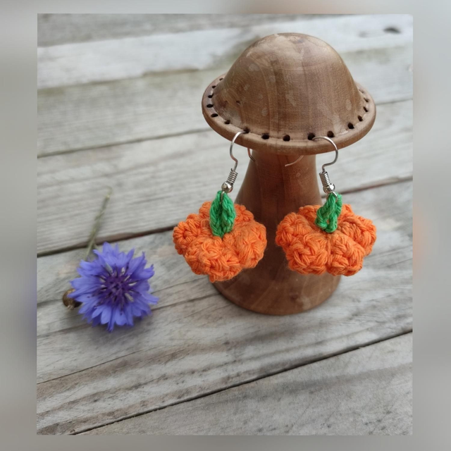 Boucle d'oreilles citrouille