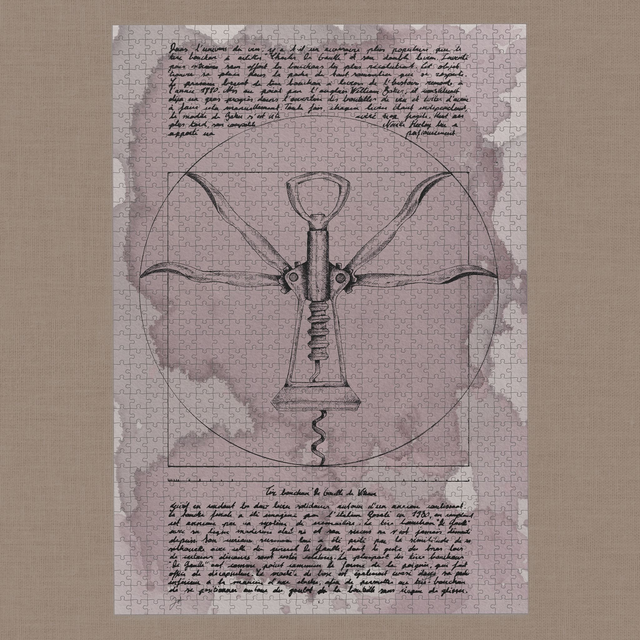 Puzzle 1000 pièces - Vin Nature - Tire Bouchon de Gaulle de Vitruve