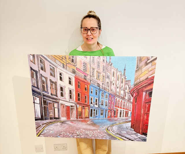 Print- Edinburgh’s Victoria Street- Large Canvas