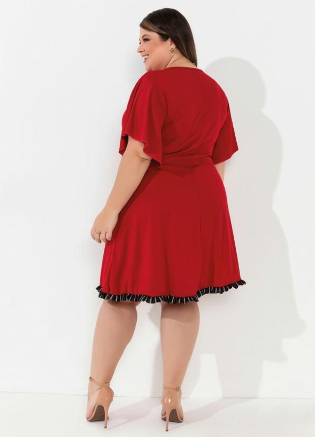 Vestido Com Mangas Amplas Plus Size | Marguerite