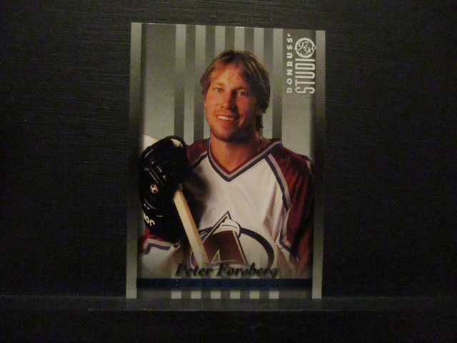 Peter Forsberg - NFL 1997 Donruss Studio Ice Hockey Original Trading Card #15