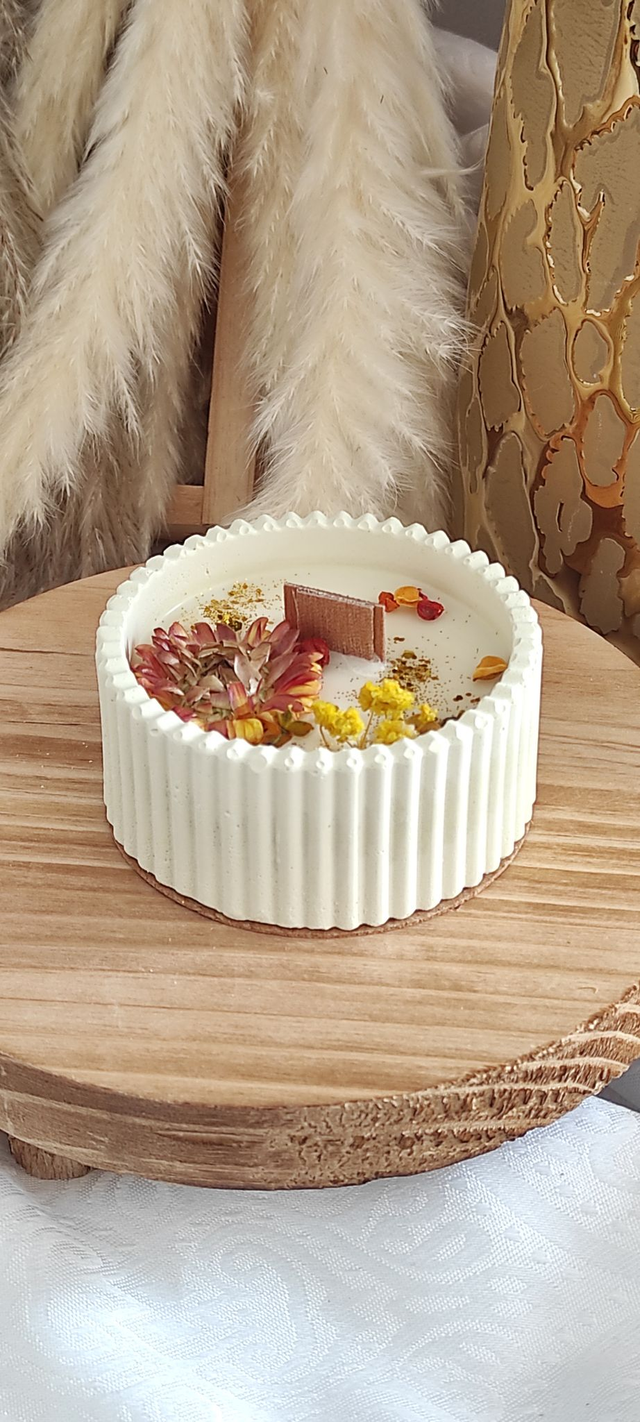 Bougie parfumée pot plâtre 