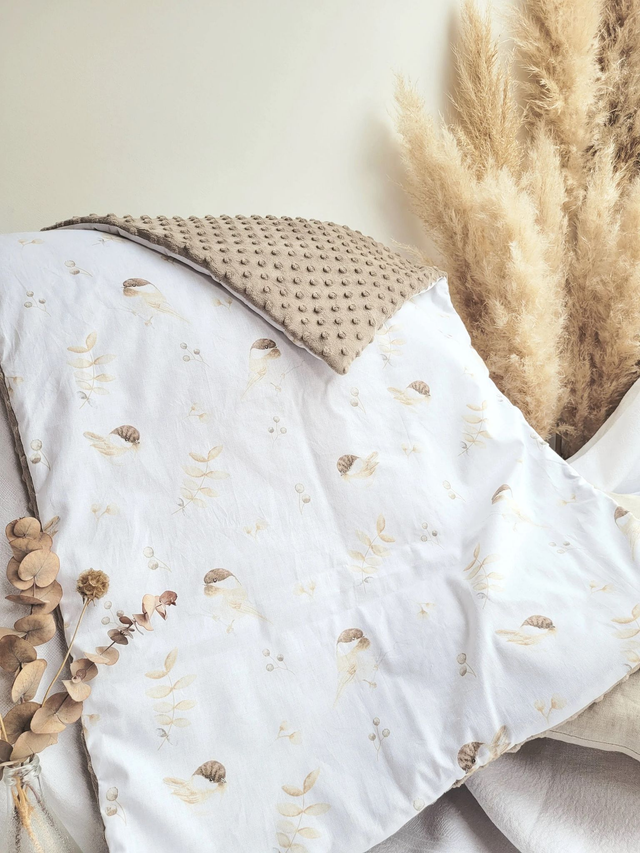 Couverture bébé / enfant &quot;mésanges&quot;