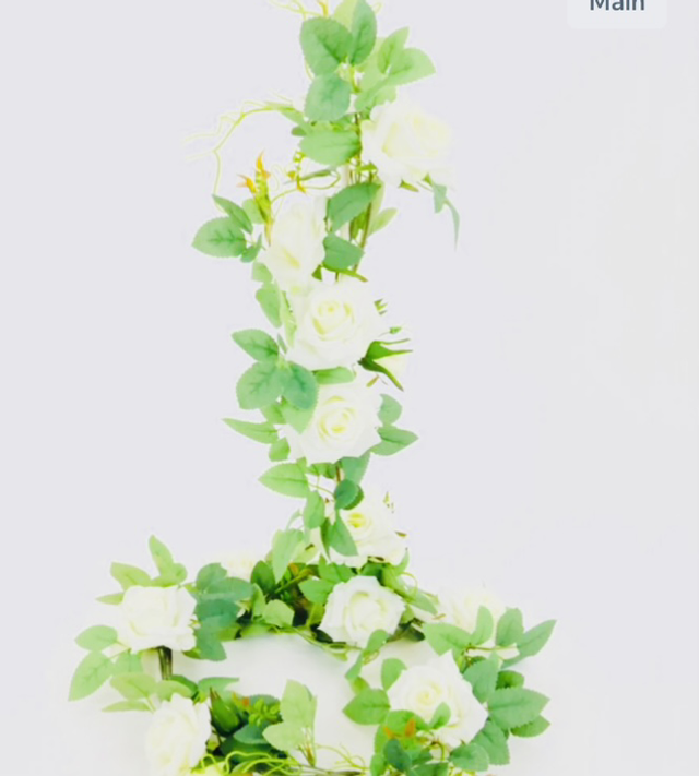 Wild Rose Garland White