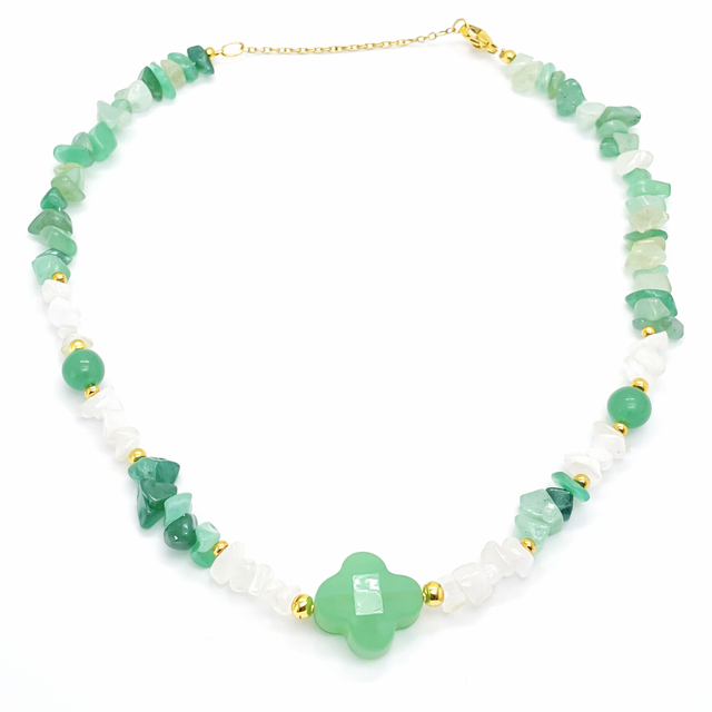 Collier « Ster Kelen » Aventurine verte 