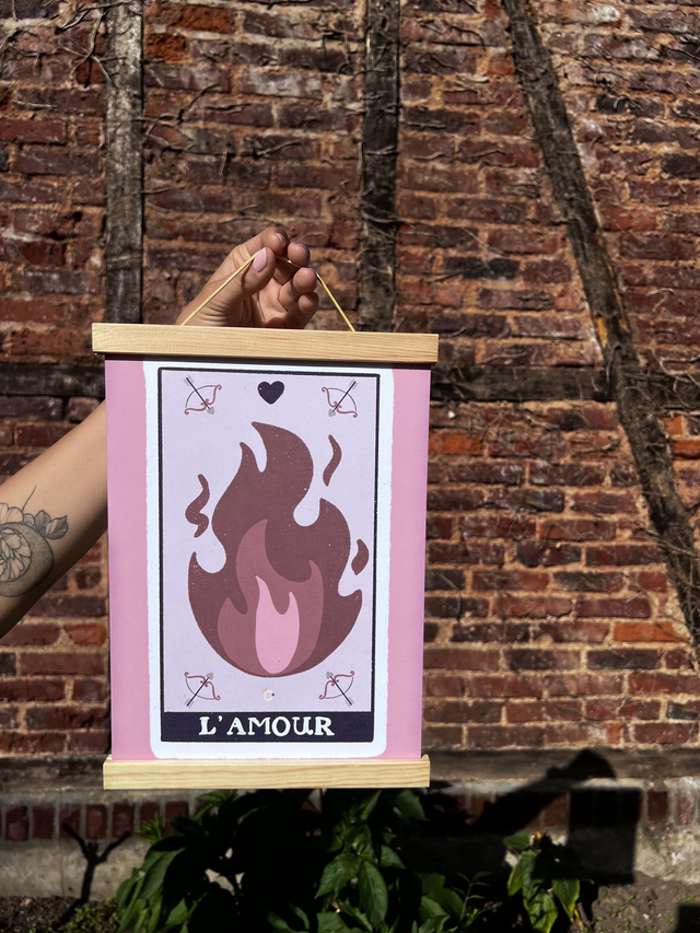 Affiche "carte de l'amour"