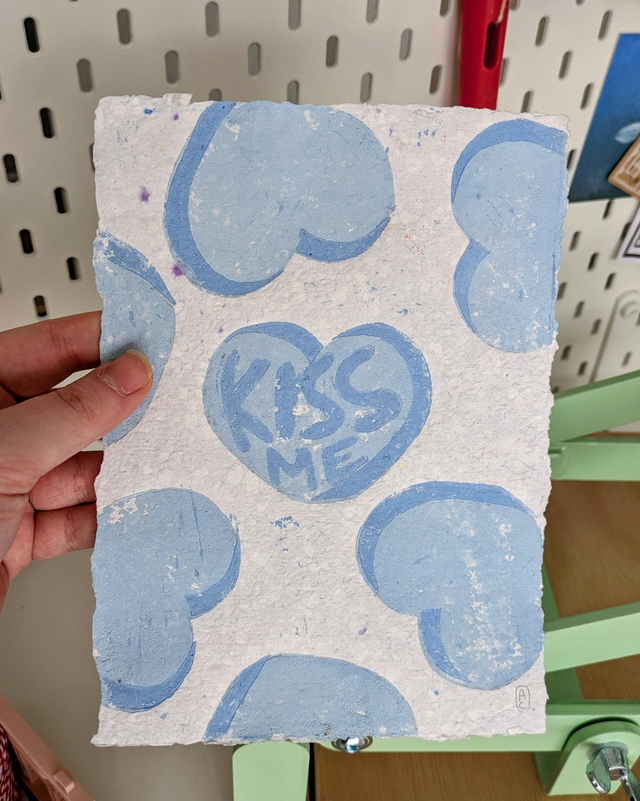 St-Valentin Papier recyclé bleu