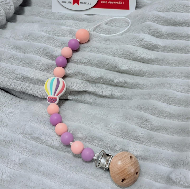 Attache tétine Montgolfière 