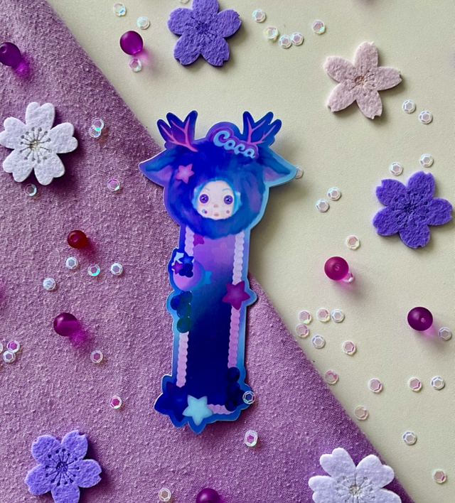 Marque-page « Rainbow Fluffy Friends » Coco