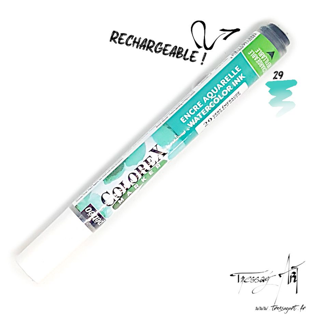 PEBEO - MARQUEUR AQUARELLE COLOREX - VERT EMERAUDE - PB010029