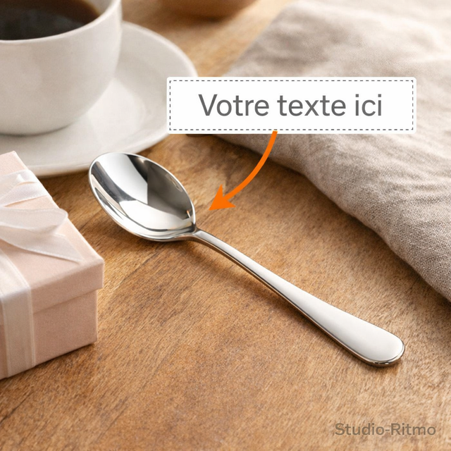 Cuillère personnalisée en acier inoxydable – Gravure laser