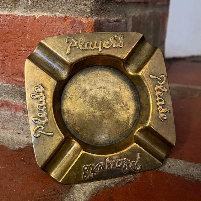  “Player’s Please” Brass Pub Ashtrays 