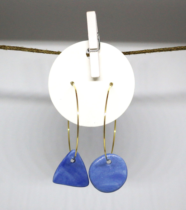 Boucles d'oreilles porcelaine 