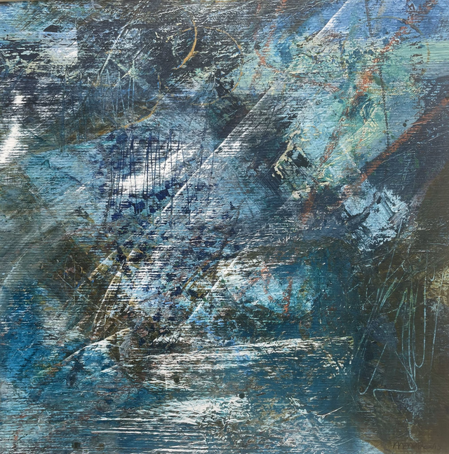 MD07 Lewis Storm by Maggie Davis, 29 sq cm  Mixed media