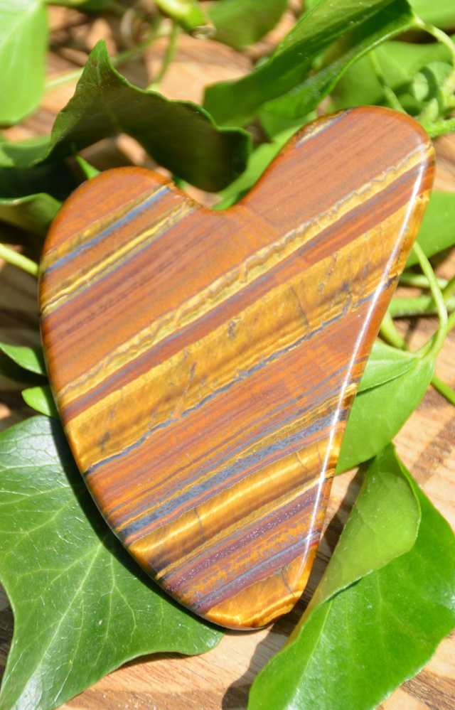 Pierre de massage Gua Sha Oeil du tigre