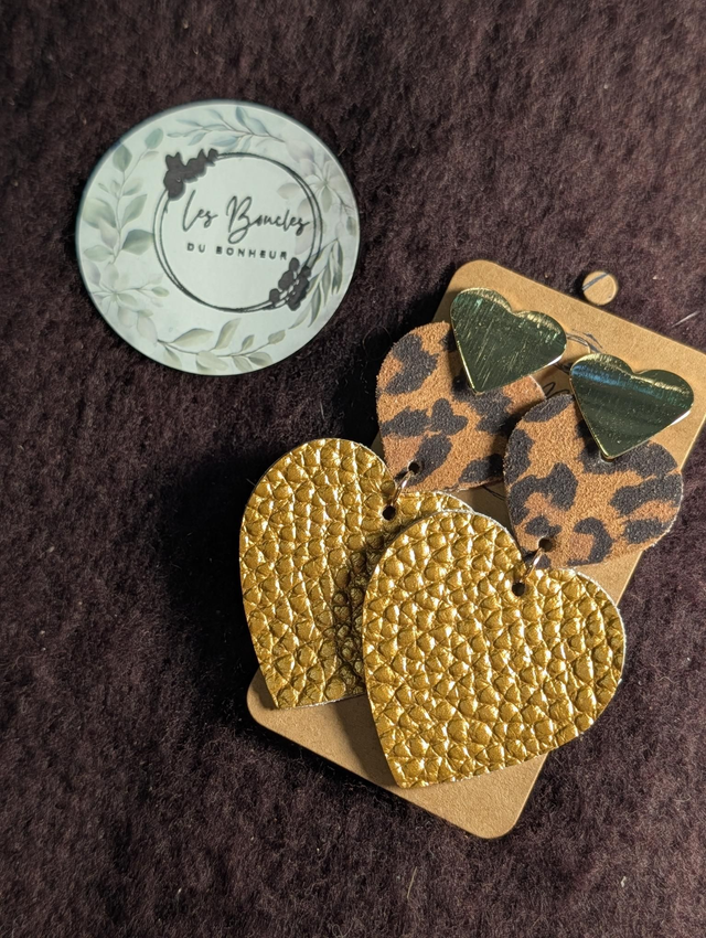 Boucles d'oreilles Marie Laure léopard doré ml028