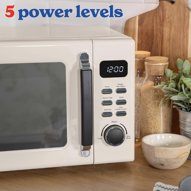 Russell Hobbs RHM2044C Retro Digital Microwave Oven 800W 20L Cream