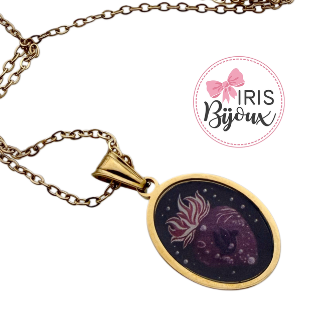 Collana girocollo cuore sacro viola 