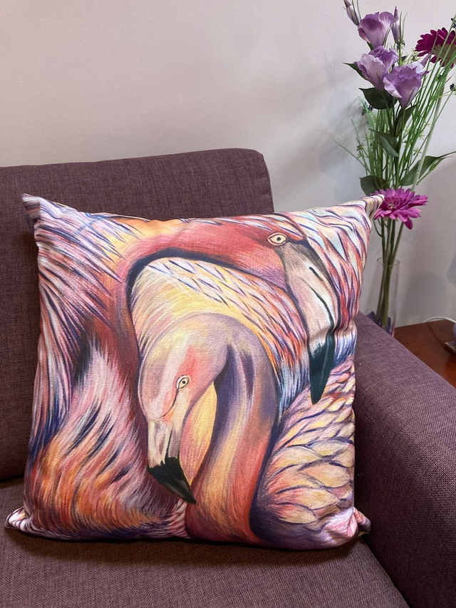 Flamingo cushion