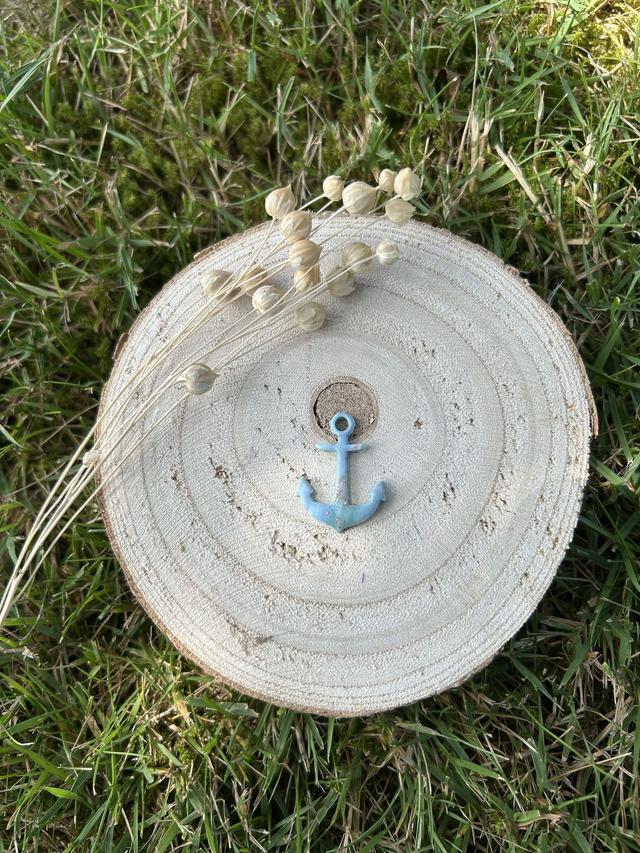 Pampilles Ancre de bateau  mélange de bleu 