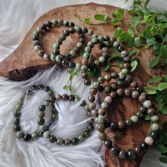 Green opal 8mm Beaded Bracelet 