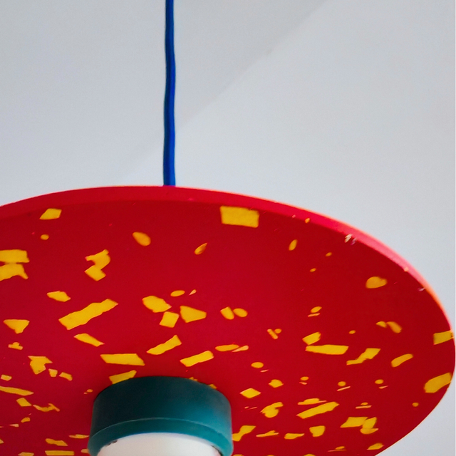 Lampe POPI - Rouge et jaune