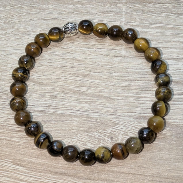 Bracelet "Oeil de tigre" 6mm BR-009