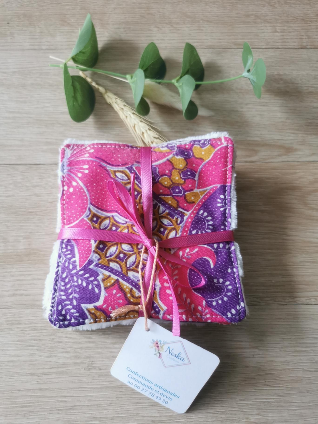 Lot de 7 lingettes lavables en éponge de bambou 