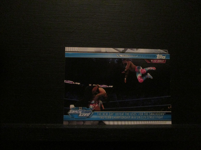 The New Day Defeat The USOS For The Smackdown Tag Team Championship In A Sin City Street Fight - Champions Original Trading Card #56