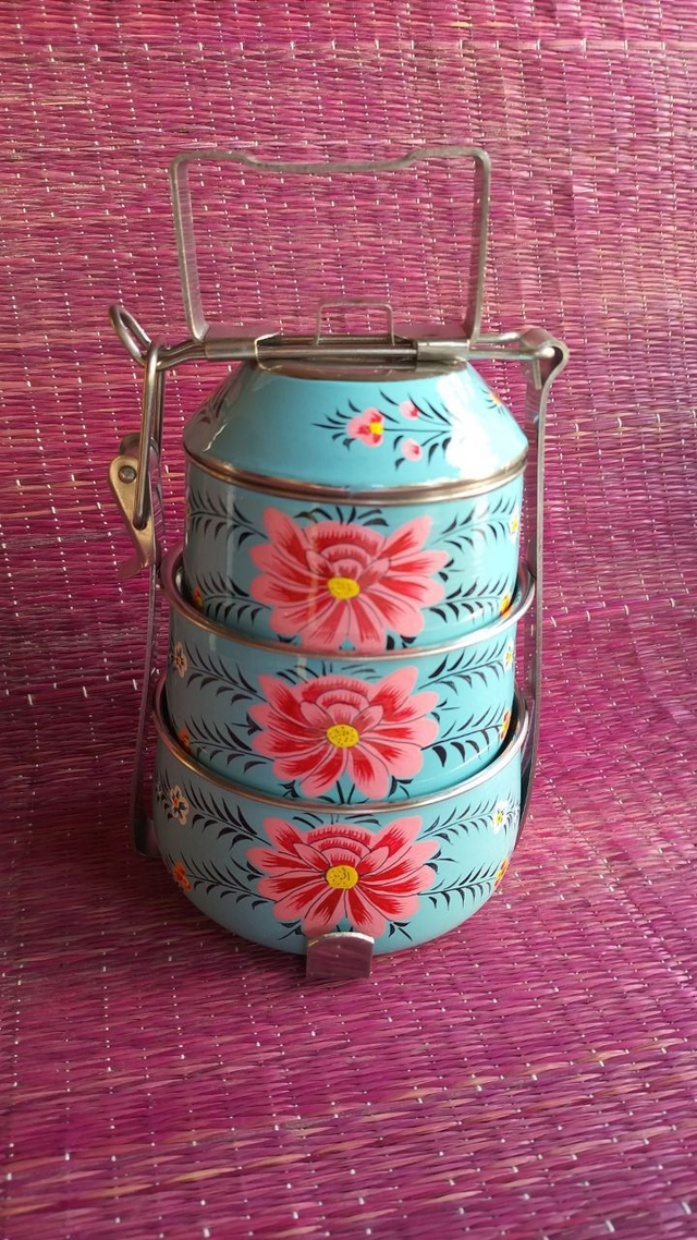 Lunch-box, Boîte à déjeuner à 3 étages, en inox