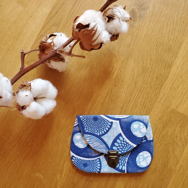 Porte-monnaie Coquelicot - Ronds bleus