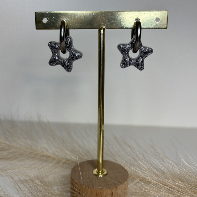 Pampilles étoile paillettes argentée