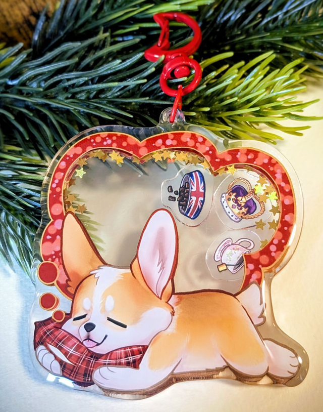 Corgi Shaker Keychain